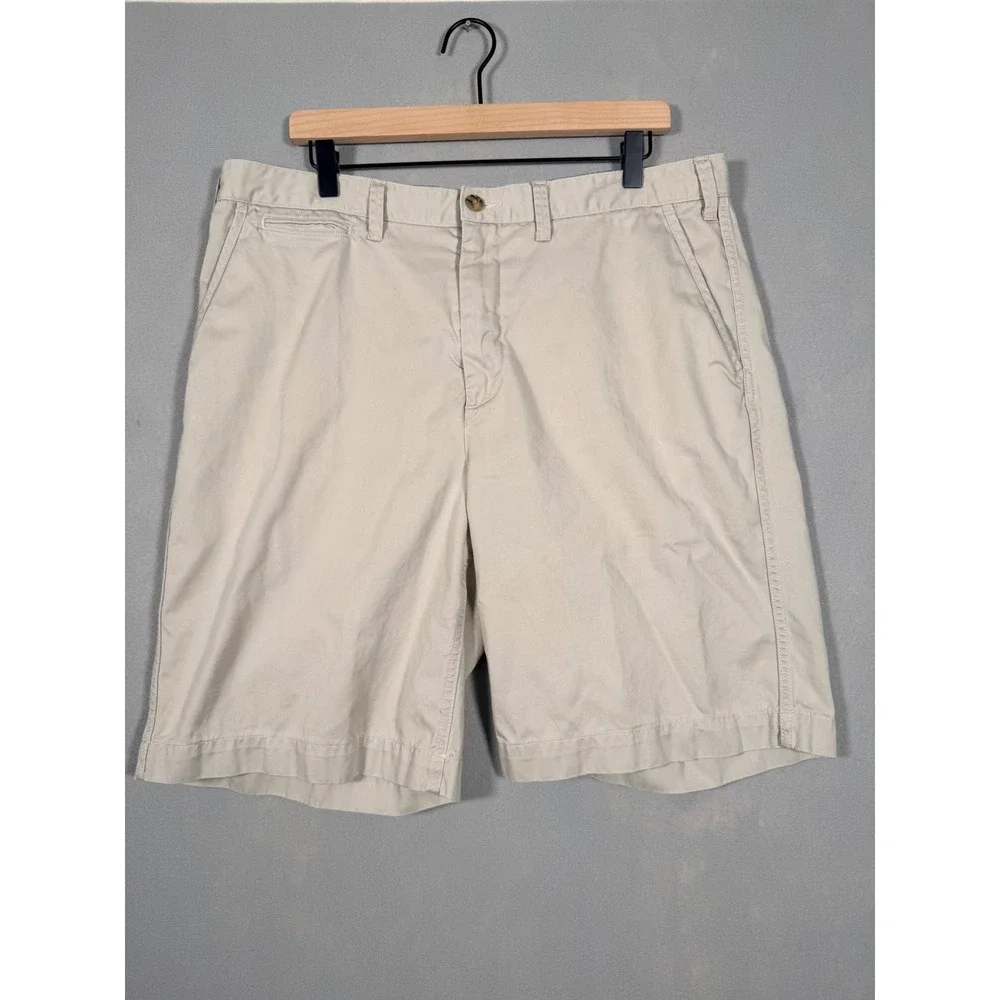 Polo Ralph Lauren Mens Chino Shorts Beige Tan Cotton Twill Flat‎ Front 36